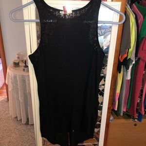 black tank with lace